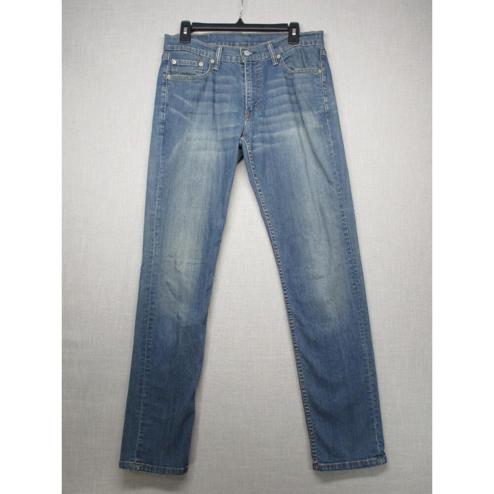 Levi Strauss‎ Co Blue Classic Straight Leg Casual Denim Jeans Men Size W32 L34